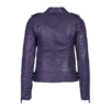 Women Leather Jacket Motorcycle Biker Genuine Sheepskin Leather Jacket for Women Purple - Image 2