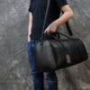 Genuine Black Leather Travel Bag Men & Women - Image 2