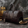 Genuine Leather Brown Travel Bag Men & Women - Image 3