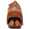 Brown Leather Travel Duffle Bag - Image 3