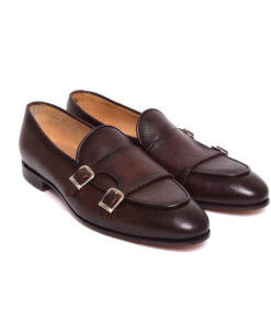 Dark Brown Monkstraps Shoes for Men