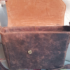 Distressed Brown Leather Crossbody Purse Vintage bag - Image 2