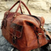 Brown Leather Duffle Bag - Image 2