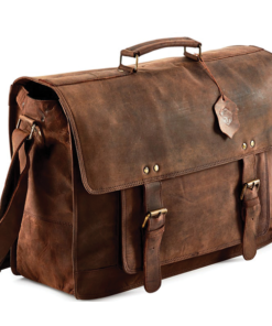 Retro full grain genuine Hunter Leather Laptop Messenger Bag