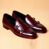 Burgundy Monkstraps Shoes for Men - Image 3