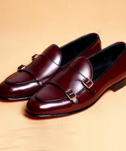 Burgundy Monkstraps Shoes for Men