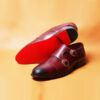Men?s Burgundy Double Monkstraps Shoes - Image 2