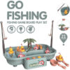 KIDSAVIA - New Live Water Fishing Game Toy Set, Music Water Table Floating Fish and Ducks with Swirl Water Pond and Fishing Pole Water Play Set - Image 4