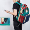 5 in 1 Multifunctional Mummy Bag, Foldable Nappy Backpacks Baby Bed with Hook | Baby Diaper Changing Pad, Portable Travel Bassinet Bag, Diaper Bag & Changing Station, for Baby Rest Anytime - Image 5