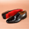 Handmade Black Oxford Leather Shoes For Men - Image 2