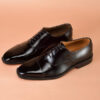 Handmade Black Oxford Leather Shoes For Men - Image 3