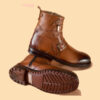 Handmade Leather Brown Boots For Men - Image 3