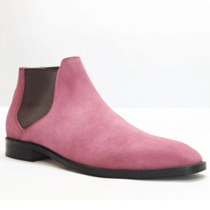pink chelsea boots mens