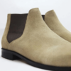 Camel Handmade Chelsea Suede Boots Shoes For Men - Image 3