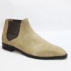 Camel Handmade Chelsea Suede Boots Shoes For Men - Image 2