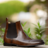 Brown Chelsea Boots Handmade Leather Shoes For Men - Image 2