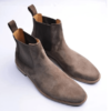 Classic Grey Chelsea Handmade Boots Shoes For Men - Image 2