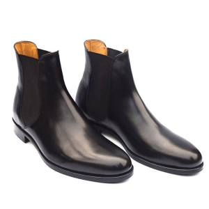 Black Chelsea Boots Handmade Leather Shoes For Men