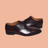 Dark Brown Oxford Handmade Leather Shoes For Men - Image 3