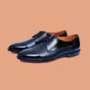 Black Derby Handmade Leather Shoes For Men - Image 3