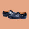 Black Derby Handmade Leather Shoes For Men - Image 2
