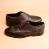 Handmade Dark Brown Derby Leather Shoes For Men - Image 2