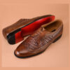 Brown Derby Handmade Leather Shoes For Men - Image 3