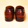Mens Burgundy Bit Loafers Shoes - Image 3