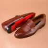 Brown Penny Loafer Shoes For Men - Image 2