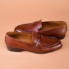 Brown Penny Loafer Shoes For Men - Image 3