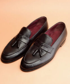 Black Tassel Loafers Shoes For Men