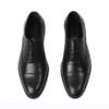 Black Leather Oxford Shoes for Men - Image 2