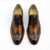 Double Tone Brogue Leather Shoes for Men - Image 3