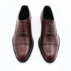 Burgundy Oxford Leather Shoes for Men - Image 2