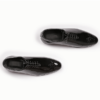 Black Polished Derby Leather Shoes for Men - Image 3
