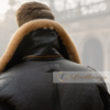 Heavy Shearling Leather Bomber Jacket - Image 2