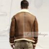 Shearling Brown Bomber Leather Jacket - Image 2