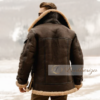 Brown Belted Cuffs Bomber Leather Jacket - Image 2