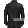 Black Leather Blazer Jacket for Men - Image 2