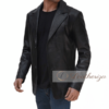 Black Leather Blazer Jacket for Men - Image 4