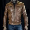 Live To Ride Motorcycle Vintage Leather Jacket - Image 2