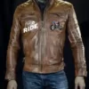 Vintage Danger Motorcycle American Leather Jacket - Image 2