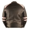 Vintage Retro Motorcycle Cafe Racer Moto Distressed Brown Leather Jacket - Image 2