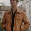LUCAS BRAVO EMILY IN PARIS LEATHER JACKET - Image 4